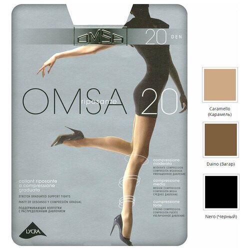 Omsa 20 XXL Nero 5 (XL)