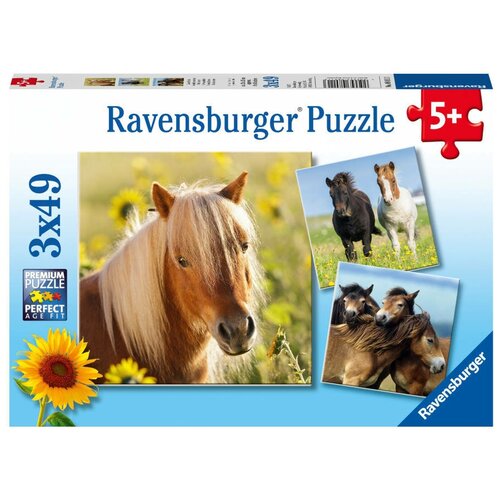 Набор пазлов Ravensburger Пони, 3х49 эл.