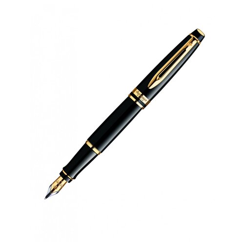 ручка шариковая waterman expert 3 gt m синие чернила коробка laque black Ручка перьевая Waterman Expert 3 Laque GT F перо сталь коробка Black