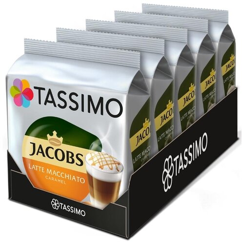 Кофе в капсулах Tassimo Latte Caramel 8 порций , 1 шт.
