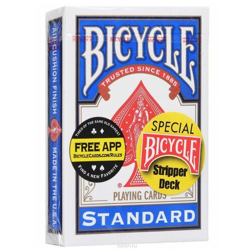 Игральные карты для фокусов Bicycle Stripper Deck (конусная колода), синие, Bicycle