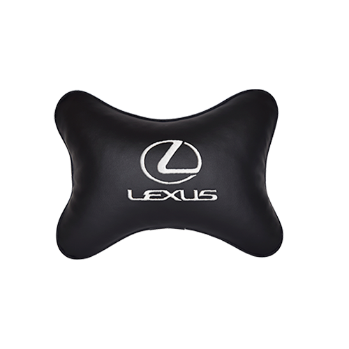 фото Подушка на подголовник экокожа black с логотипом автомобиля lexus vital technologies
