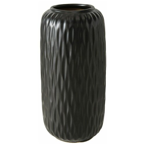 Керамическая ваза залина, чёрная, 19х9 см, Boltze