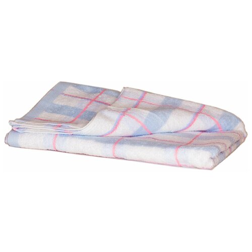 фото Махровое банное полотенце utex 130 х 70 см, крупная полоска, голубой