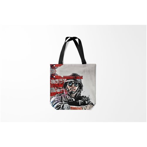 фото Сумка-шоппер / 40х40 см / геймерам / rainbow six siege burnettie