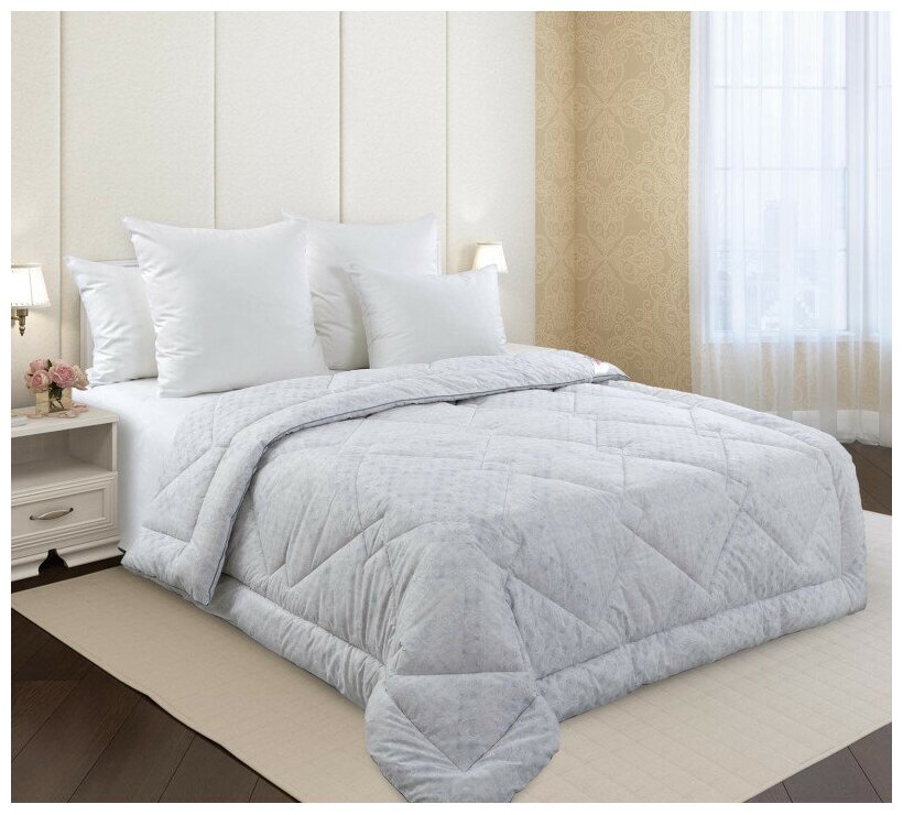 Одеяло 2 спальное (172х205 см) перкаль Овечья шерсть теплое ОИ