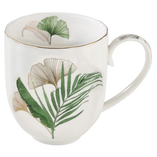 фото Кружка "экзотика", объем 300 мл, цвет белый, фарфор, easy life, el- r1280_exot