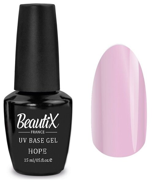 Beautix Базовое покрытие UV Base Gel Hope, маршмеллоу, 15 мл