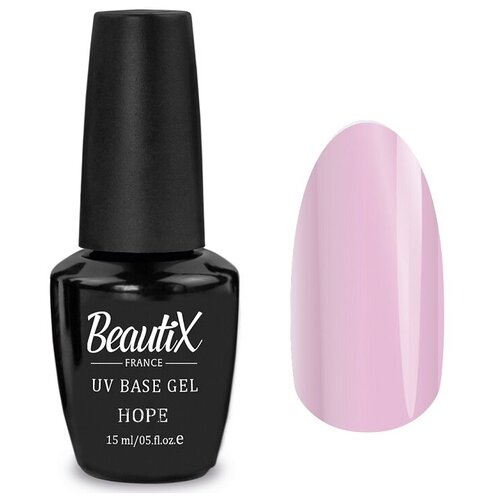 Beautix Базовое покрытие UV Base Gel Hope, маршмеллоу, 15 мл камуфлирующее базовое покрытие silk 15 мл beautix