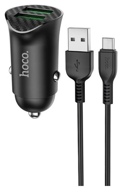 Зарядный комплект Hoco Z39 Farsighted + кабель microUSB 18 Вт