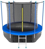 Батут Evo Jump Internal 10ft Sky с внутренняя сеткой, лестницей и нижней сетью .