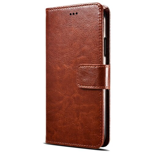 фото Чехол-книжка mypads для tp-link neffos c9 max из качественной импортной кожи с подставкой застёжкой и визитницей коричневый