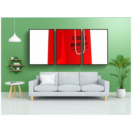 фото Набор модулных постеров для интерьера "кибер-понедельник, распродажа, скидка" 60x90 см. в тубусе, без рамки lotsprints