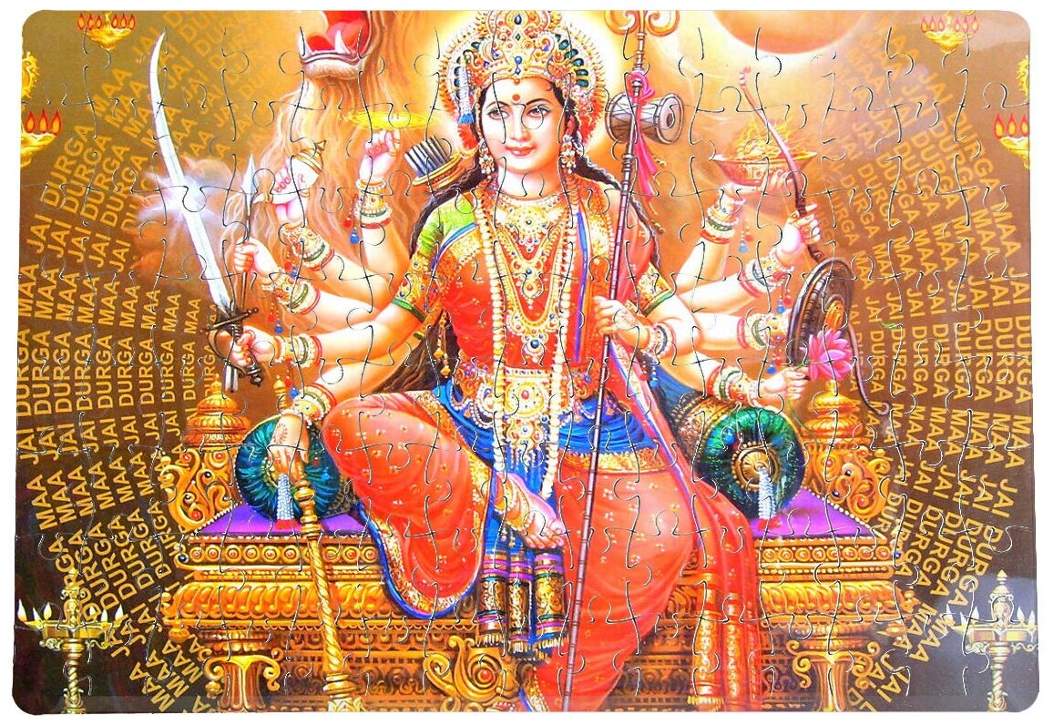 Пазлы CoolPodarok Индийская богиня Лакшми 20х29см 120 элемента
