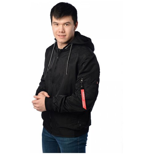 Куртка INDACO FASHION, размер 46, черный куртка indaco fashion размер 46 красный