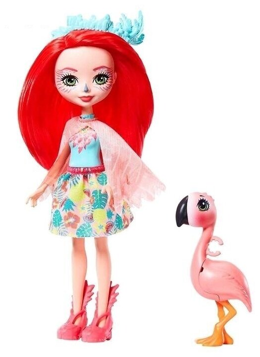 Кукла Энчантималс Фанси Фламинго с питомцем (15 см) (Enchantimals Doll Fanci Flamingo and Swash)