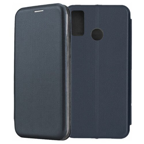 Чехол-книжка Fashion Case для Huawei Honor 9X Lite темно-синий чехол книжка синего цвета для смартфона honor 90 lite с окошком магнитной застежкой отделением для карт и функцией подставки