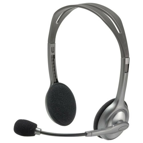 Гарнитура Logitech Stereo Headset H110 (981-000271) 2xmini jack, 1 шт. гарнитура logitech headset h570e stereo usb 981 000575