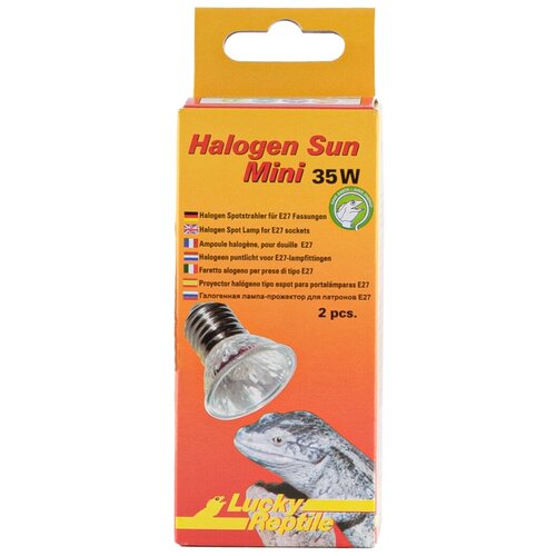 [282 r1 46685] reptile one halogen heat lamp moonlight 42w галогенная лампа лунного света для терр е27 42 вт 1 шт Лампа галогенная LUCKY REPTILE Halogen Sun Mini 35Вт, E27 (Германия)