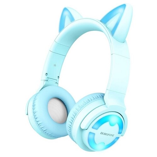 Стереонаушники Bluetooth Полноразмерные Borofone B015 Cat Ear синие 139000₽
