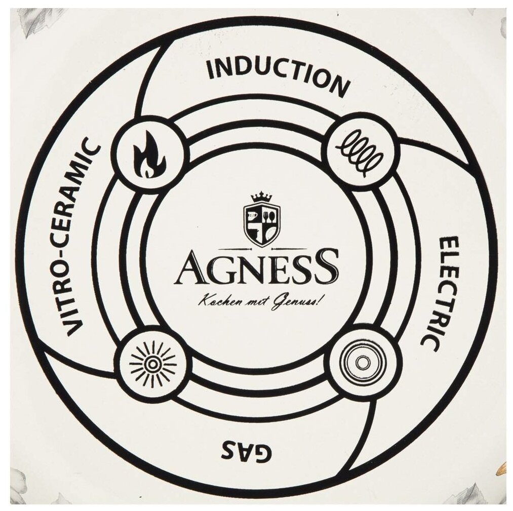 Чайник эмалированный agness, серия apple garden, 2,2л подходит для индукцион. плит Agness (157421)