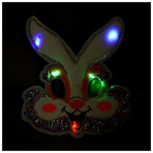 фото Карнавальная маска «зайка» световая rusexpress