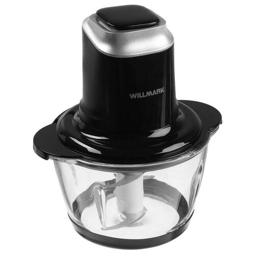 Измельчитель WILLMARK WMC-5288, стекло, 400 Вт, 1.2 л, чёрный