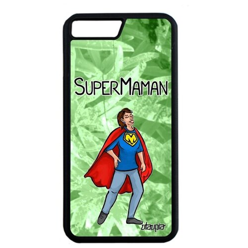 фото Защитный чехол на телефон // iphone 7 plus // "супермама" мамуля семья, utaupia, светло- зеленый