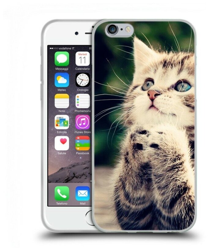 Дизайнерский пластиковый чехол для Iphone 6s Котята