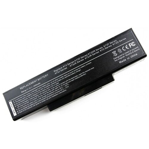 Аккумулятор для ноутбука ASUS A72 A72Dr A72Dy A72F A72Jk A72Jr (10.8V 4400mAh) P/N: A32-K72 A33-K72 A32-N71 A32-N73 70-NX01B1000Z