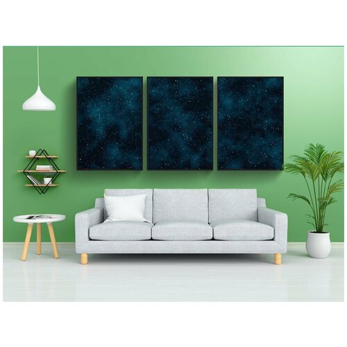 фото Набор модулных постеров для интерьера "вселенная, звезда, пространство" 60x90 см. в тубусе, без рамки lotsprints