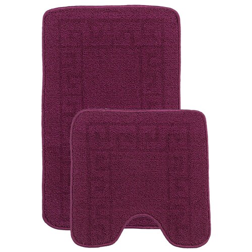 фото Набор ковриков для ванной комнаты фиолетовый 50х50 и 50х80 арт. укв-10108 kamalak tekstil