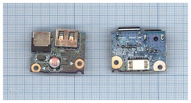 Разъем для Lenovo G580 G480 USB 2.0 и DC Jack в сборе на плате