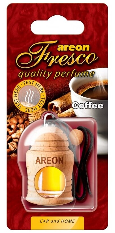 Ароматизатор AREON подвесной боченок деревянный на жидкой основе FRESCO COFFEE