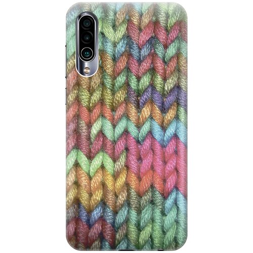 фото Силиконовый чехол на meizu 16xs / мейзу 16 икс эс с принтом "разноцветная вязка gosso