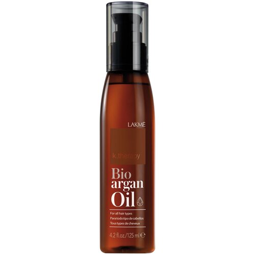 Lakme K-Therapy Bio Argan Oil Аргановое масло, 125 мл, бутылка сухое масло для волос lakme argan oil 125 мл
