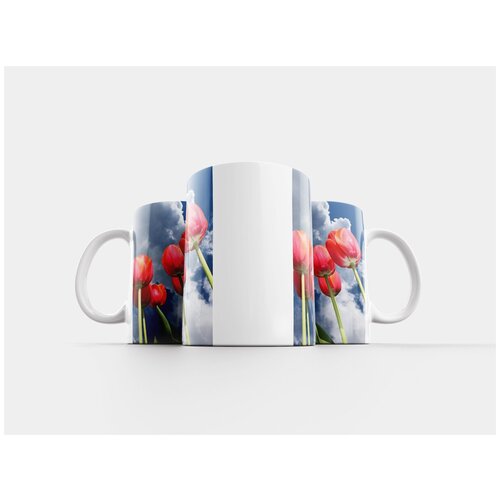 фото Кружка "тюльпаны, небеса, облака" 320 мл lotsprints
