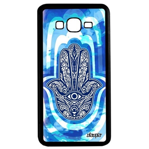 фото Противоударный чехол на телефон // galaxy grand prime // "амулет хамса" медальон фетиш, utaupia, голубой