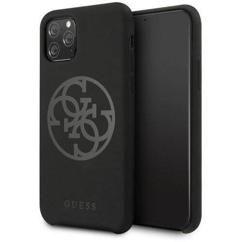 фото Чехол guess для iphone 11 pro silicone collection 4g logo hard black