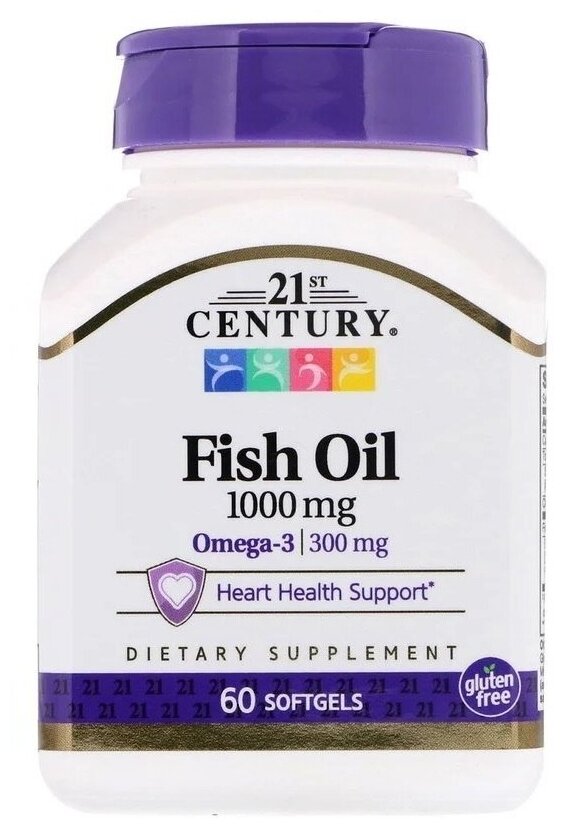 21st Century Health Care Fish Oil 1000 мг 60 капс (21st Century)