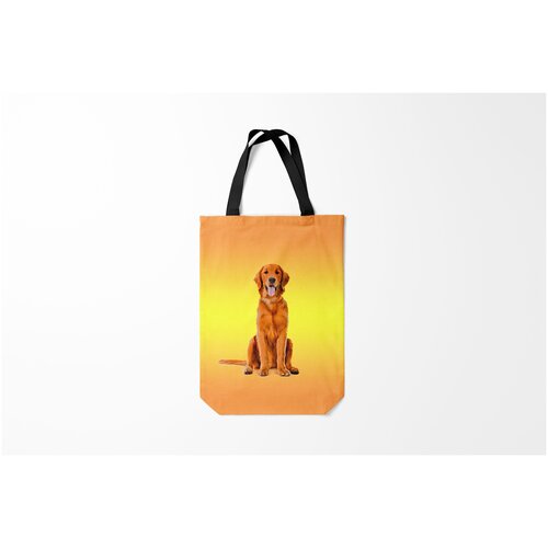 фото Сумка-шоппер / 31х42 см / собаки / лабрадор ретривер золотистый burnettie