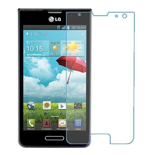 LG Optimus F3 защитный экран из нано стекла 9H одна штука