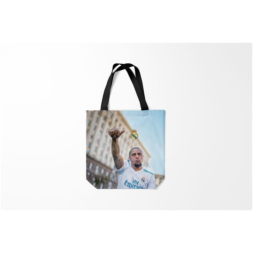 фото Сумка-шоппер / 40х40 см / известные футболисты / роберто карлос burnettie