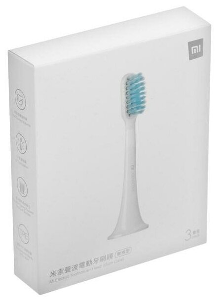 XIAOMI Насадки Xiaomi, 3 шт, для электрической зубной щетки Mi Electric Toothbrush - фотография № 2