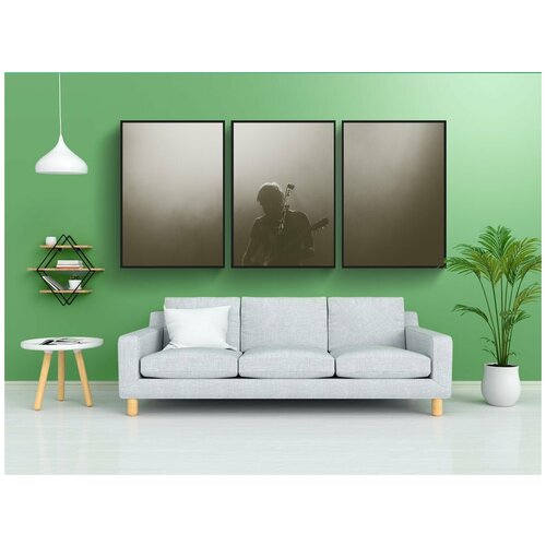 фото Набор модулных постеров для интерьера "музыкант, жить, сцена" 60x90 см. в тубусе, без рамки lotsprints