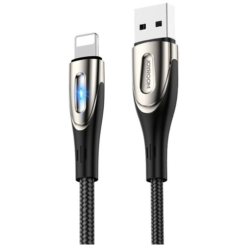 joyroom кабель для зарядки кабель для зарядки micro usb 2м 3a в оплетке черный s m411 Joyroom / Кабель для зарядки / Кабель для зарядки iP Lightning 1.2м 3A в оплетке черный S-M411