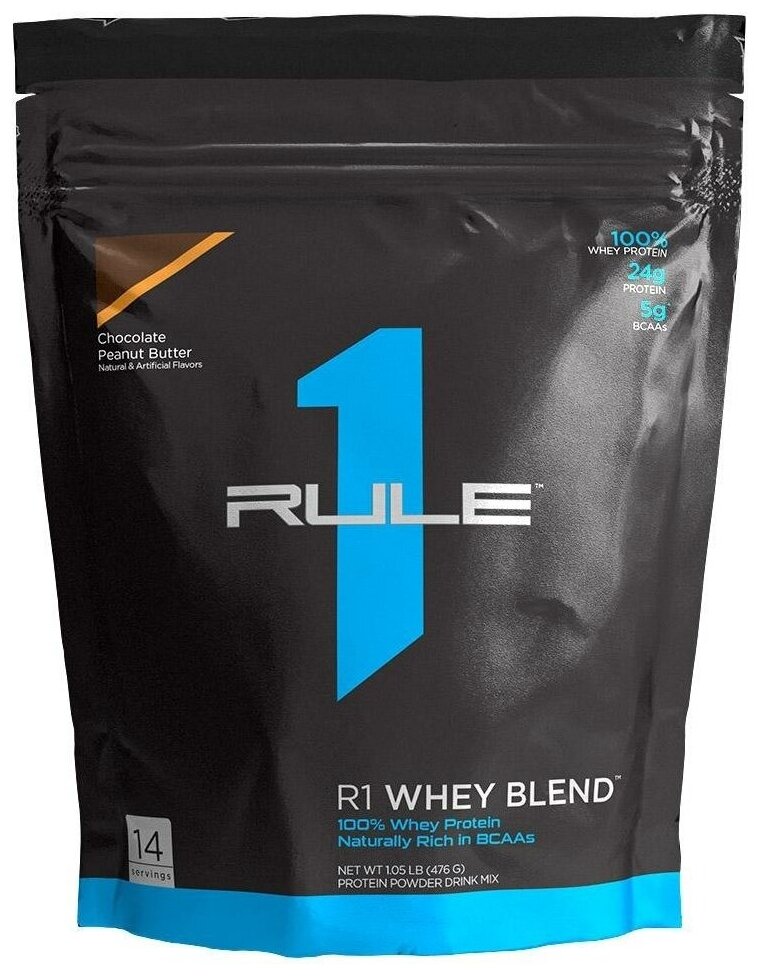 RULE ONE Whey Blend Синий 500 г малый пакет (Chocolate Peanut Butter)