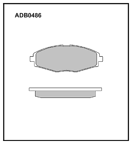 Дисковые тормозные колодки передние Allied Nippon ADB0486 (1 шт.)