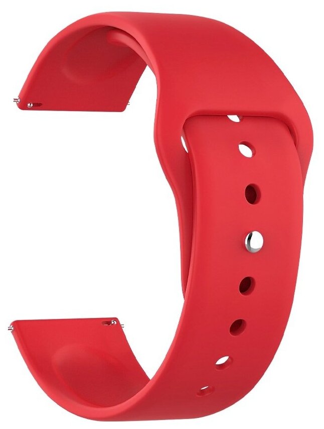 Deppa Ремешок Band Silicone универсальный, 22 mm, силиконовый, красный.