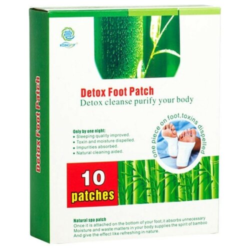 Пластырь детокс для ног на стопы с бамбуком Detox Foot Patch Kongdy (5 пар/10 шт.)